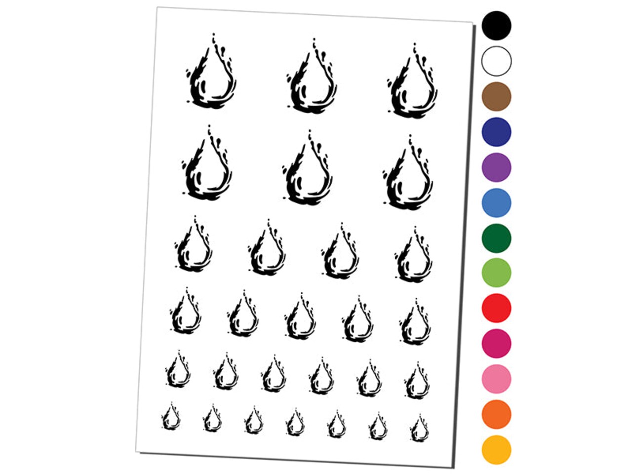 Water Drop Droplet Temporary Tattoo Water Resistant Fake Body Art Set Collection